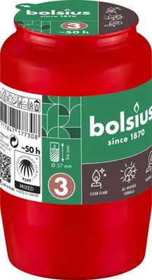 Obrázok produktu pre Grabberze ´BOLSIUS´, 50 h, 152 g, 57x94 mm, Öl, rot