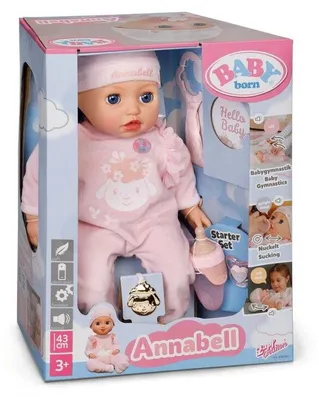 Productafbeelding van BABY born Annabell, 43 cm, Poppenspeelgoed, Geschikt voor meisjes, Vanaf 3 jaar, Geschikt voor jongens en meisjes, Met geluidseffecten, 430 mm