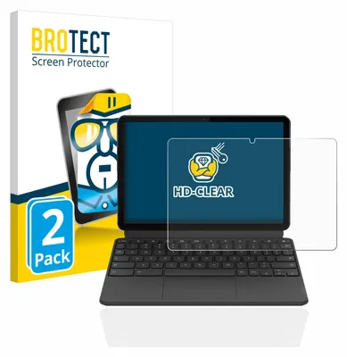 Produktbild von 2x Für Lenovo IdeaPad Duet Chromebook 10.1" (im Querformat) Schutzfolie BROTECT Displayschutz Display Schutz Folie Klar Transparent