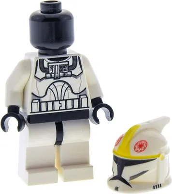 Produktbild von 1x Lego Minifigur Star Wars Clone Trooper Pilot Kopf schwarz Helm 7958 sw0355