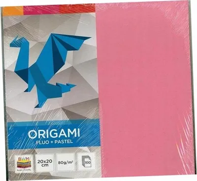 Produktbild von Interdruk Papier do origami kolorowy fluo pastelowy 20 x 20 cm 100 arkuszy