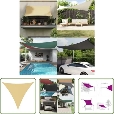 Produktbild von The Living Store Sonnensegel Sandfarbe 4,5x4,5x4,5 m 100% Polyester Oxford