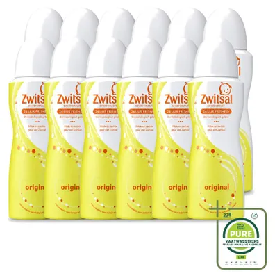Zdjęcie produktu dla 12 sztuk dezodorantu w sprayu Zwitsal Origineel, pojemność 100 ml - opakowanie zbiorcze