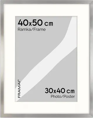 A product image of a picture frame with text overlays indicating dimensions and product information.