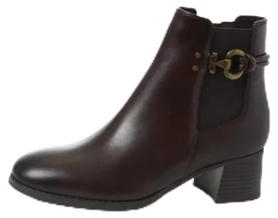 Image de Bottes Chelsea pour femmes, marque Marco Tozzi, en cuir, avec une semelle intérieure "Feel Me" douce