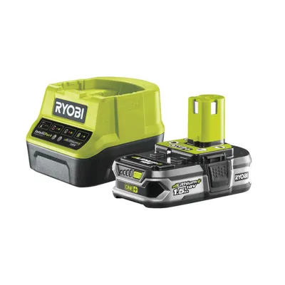 Produktbild von RYOBI Akku u. Schnellladegerät RC18120-115 18V, 1.5Ah Akku, Lithium-Ionen, Batterie, Ladegerät