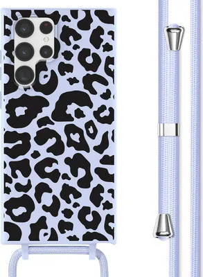 Image de imoshion Étui design en silicone avec cordon pour le Samsung Galaxy S22 Ultra - Animal Lilas