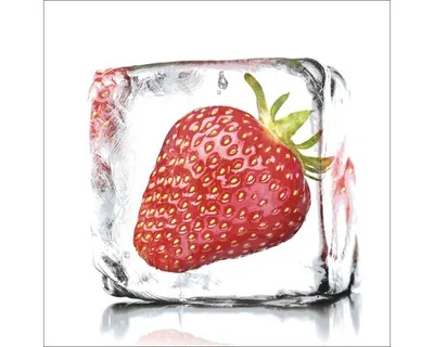 Produktbild von Glasbild Strawberry Sorbet 50x50 cm