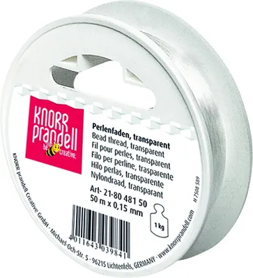 Produktbild von 6X KNORR prandell 218048150 Perlonfaden, transparent, 50 m