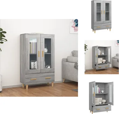 Obrázok produktu pre vidaXL Highboard Grey Sonoma 70x31x115 cm Materiál na báze dreva - Príborníky