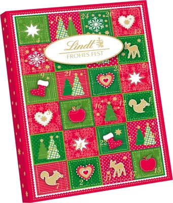 Produktbild von Lindt Mini-Tisch-Adventskalender "Frohes Fest" 115 g feinste Schokolade