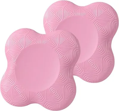 Produktbild von Set mit 2 Yoga-Knieschonern - Rutschfeste Matten zum Schutz von Knien und Ellbogen (Pink)