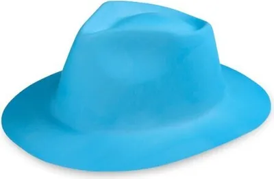 Produktbild von Kunststoff Karneval Scherzartikel Hut Al Capone Plastik Trilby Partyhut Fasching: blau Farbe wählen: blau