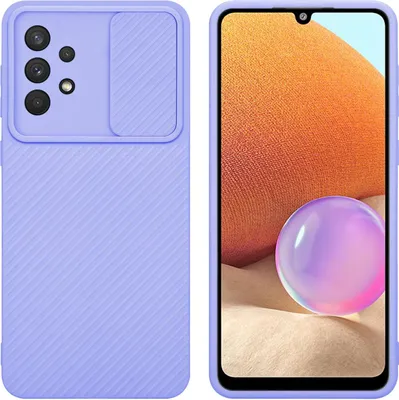 Produktbild von Cadorabo Hülle für Samsung Galaxy A32 4G Schutz Hülle in Lila Handyhülle TPU Etui Case Cover Kameraschutz