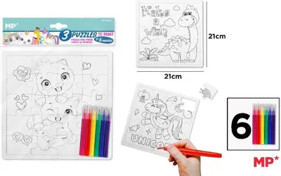 Image de Puzzles à colorier au feutre