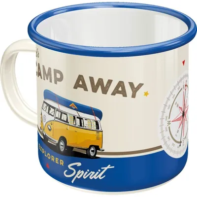 Produktbild von Nostalgic-Art - Emaille-Becher - Volkswagen - VW Bulli - Let's Camp Away