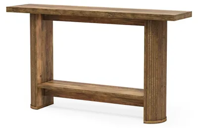Obrázok produktu pre Konzolový stolík, 140 x 30 x 80 cm, hnedý, s 2 policami