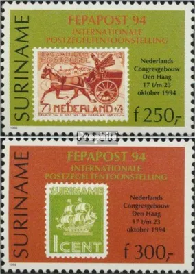 Produktbild von Briefmarken Suriname 1994 Mi 1493-1494 (kompl.Ausg.) postfrisch Briefmarkenausstellung