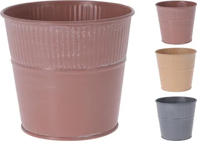 Obrázek produktu pro květináč dekorační 12,5cm kov mix barev