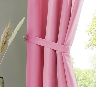 Produktbild von 1er Set Vorhänge Schal Ösen »Berlin« HxB 175x140 cm Pink Blickdicht Microsatin Lichtdurchlässig Uni Matt 20405N