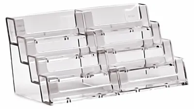 Produktbild von TAYMAR 8BC93 Visitenkartenhalter, Visitenkartenständer, Visitenkartenaufsteller, 2×4 Etagen, transparent