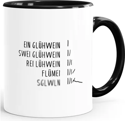 Produktbild von Tasse Weihnachten Glühwein Bürotasse Glühweinbecher Geschenkidee Weintrinker Alkoholsprüche MoonWorks®