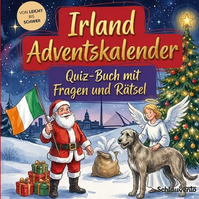 Produktbild von Irland-Adventskalender: Quiz-Buch mit Fragen und Rätsel