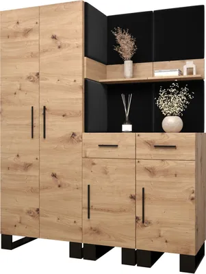 Produktbild von Garderobe ARTIN Set 7 mit gepolsterten Paneelen Industrial Design