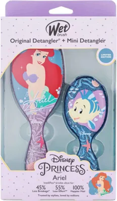 Produktbild von Zestaw prezentowy Wet Brush Disney Princess Ariel Kit Oryginalna szczotka do włosów Detangler + Mini szczotka do włosów Detangler
