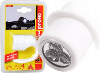 Obrázok produktu pre 3 LED biele predné svetlo na bicykel