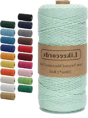 Image de Fil de coton vert 2 mm x 200 m pour suspensions de plantes