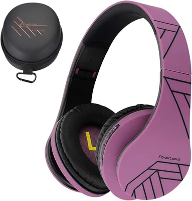 Produktbild von PowerLocus Over-Ear Bluetooth Kopfhörer kabellos, Stereo Sound, Faltbare Kopfhörer mit Mikrofon und 15h Akku für Musik & Anrufe