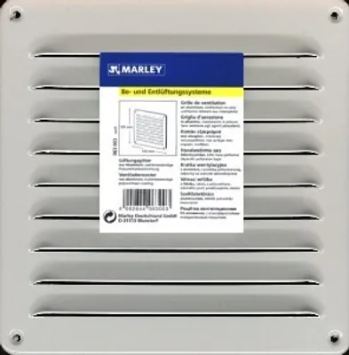 Produktbild von Marley Lüftungsgitter 195 x 195 mm, Aluminium, weiß