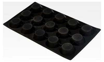 Produktbild von Tartelette-Backform aus Silikon, schwarz, 15 Mulden