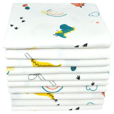 Immagine prodotto di Teli mussola neonato 10 pezzi 80 x 70 cm – bavette e lenzuolini, 100% cotone, multicolore