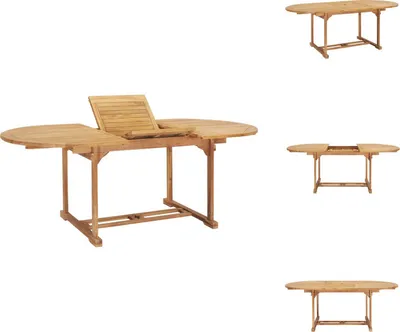 Image de vidaXL Table de jardin extensible 150-200 x 100 x 75 cm teck massif - Tables de jardin