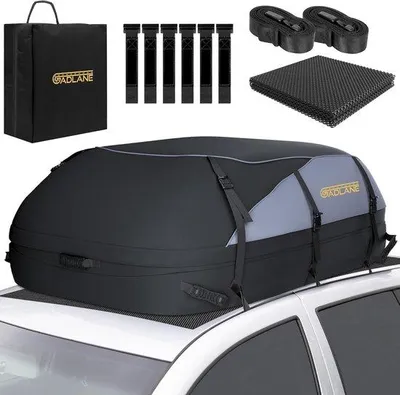 Productafbeelding van Famanu Bagagebox – Waterdicht – Opvouwbaar – 550 liter – met antislipmat en 6 spanriemen