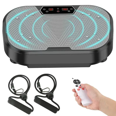Immagine prodotto di Piattaforma vibrante per allenamento, 120 livelli di velocità, 10 modalità intelligenti, grigio