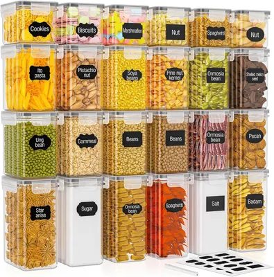 Produktbild von Vorratsdosen 24er Set, luftdicht, BPA-frei, für Küchenorganisation