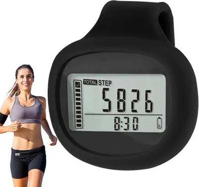 Produktbild von Schrittzähler Aktivitätstracker für Wandern und Sport - Intelligente Schrittkorrektur - Schwarz