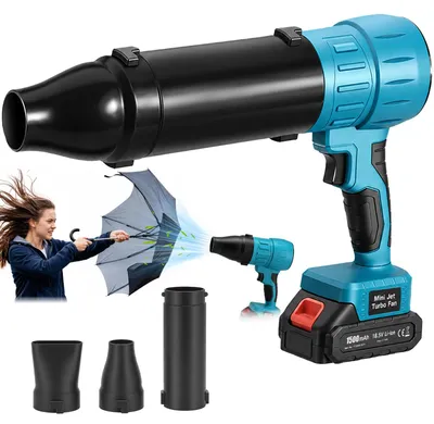 Akku-Turbo-Blasgerät 40.000 U/min, 60 m/s, 2 Akkus, bürstenlos