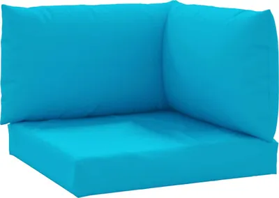 Image de Coussins de palette lot de 3 bleu clair tissu oxford