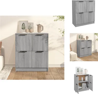 Obrázok produktu pre vidaXL Príborník Grey Sonoma 60x30x70 cm Materiál na báze dreva - Príborníky