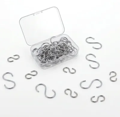 Productafbeelding van Mini metalen S-haken 50 stuks 4 cm en 2,5 cm