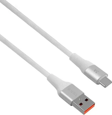 Produktbild von Ladekabel USB - USB-C - Datenkabel 100 cm in Weiß/Silber