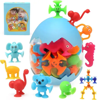 Image de Montessori - Jouets à ventouse - 26 pièces - Pour les enfants à partir de 3 ans - Jouets sensoriels - Blocs de construction en silicone