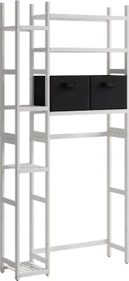 Produktbild von Waschmaschinenschrank Vicco Bilbao Weiß 78.5 x 163 cm mit 2 Vliesschubladen, Model 52023