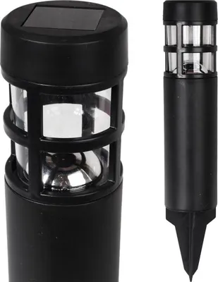 Zdjęcie produktu dla Prosta Lampa Ogrodowa Goliat z Energii Słonecznej w Kolorze Czarnym