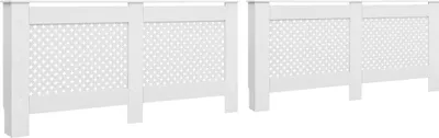 Produktbild von Heizkörperverkleidungen 2 Stk. Weiß 172×19×81,5 cm MDF