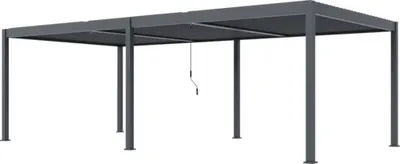 Image de Pergola bioclimatique Rojaplast Intro Duo autoportante 8x4 m aluminium
